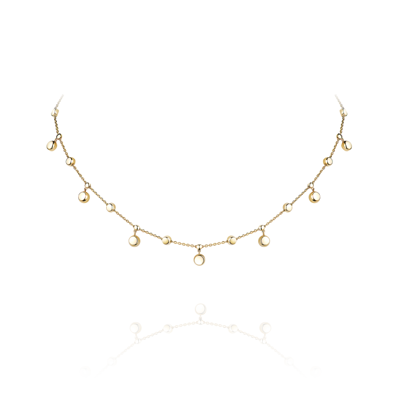 Necklace with emeralds and diamonds title=